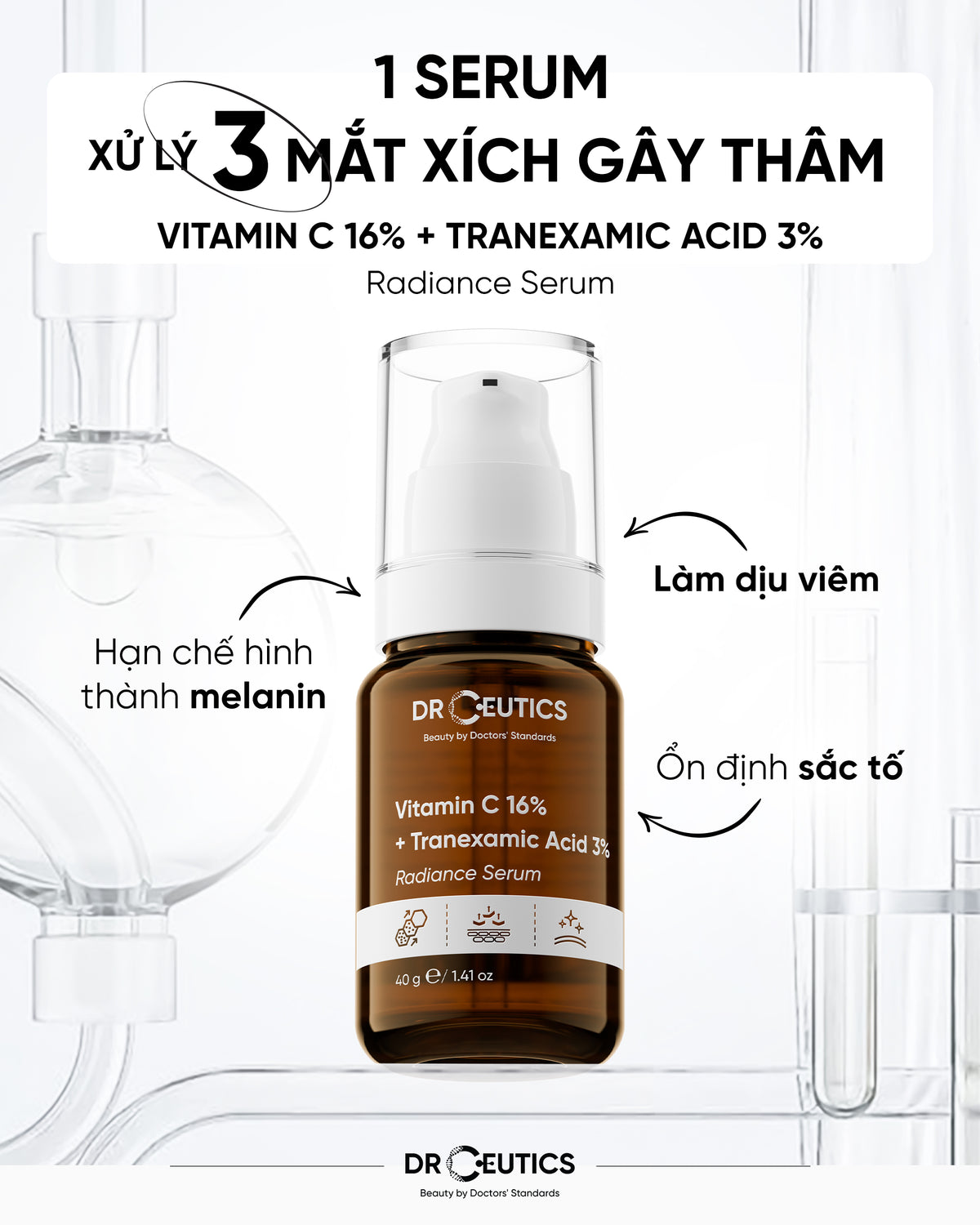 Vitamin C 16% + Tranexamic Acid 3% Radiance Serum 40g