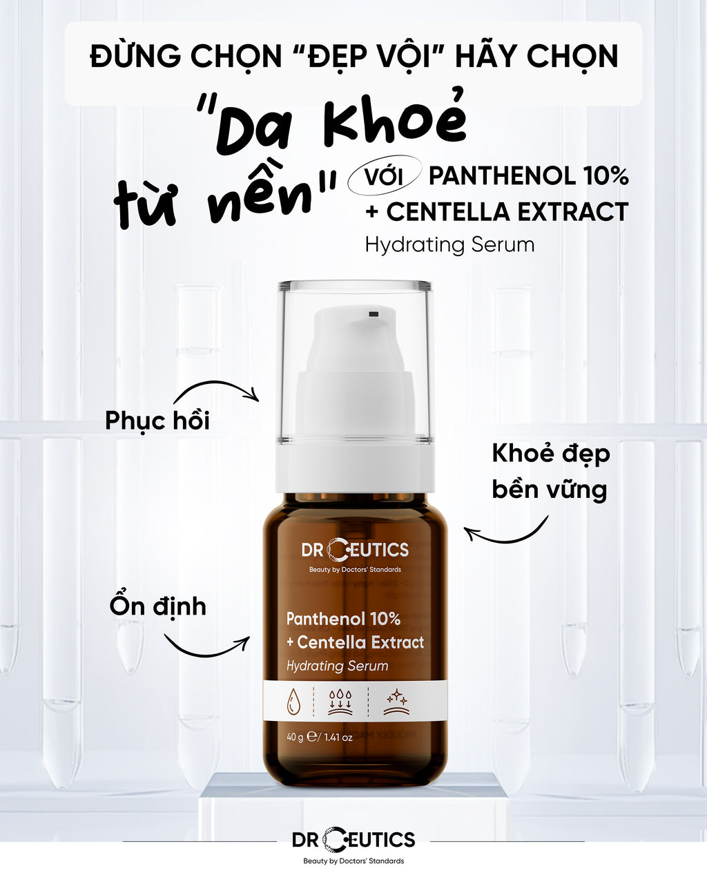 Panthenol 10% + Centella Extract Hydrating Serum 40g