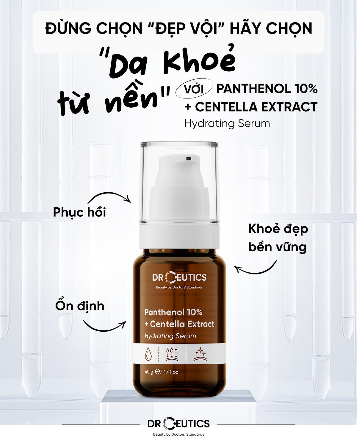 Panthenol 10% + Centella Extract Hydrating Serum 40g