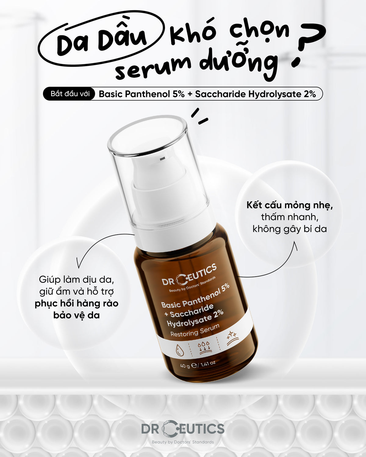 Basic Panthenol 5% + Saccharide Hydrolysate 2% Restoring Serum 40g