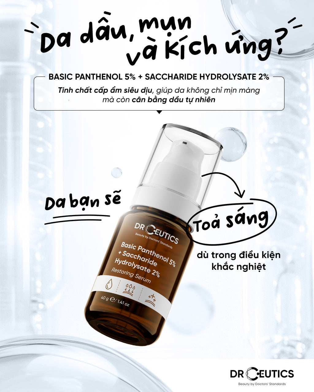Basic Panthenol 5% + Saccharide Hydrolysate 2% Restoring Serum 40g