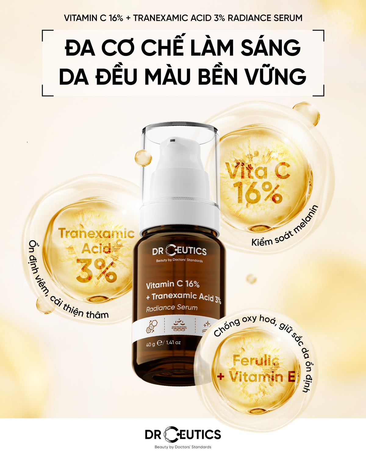 Vitamin C 16% + Tranexamic Acid 3% Radiance Serum 40g